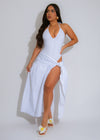 Belle Aura Midi Dress White