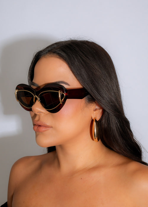 Stylish and elegant So Chic Sunglasses in brown color, perfect for sunny days and outdoor activities