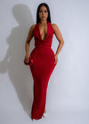 Infinite Midnight Maxi Dress Red with elegant flowing design and vibrant color 