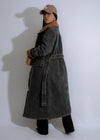 A durable and fashionable black denim coat designed for the modern traveler and explorer
###