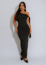 The Sleek Obsession Midi Dress Black