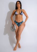  Stylish and comfortable two-piece swimsuit with ocean-inspired design