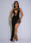 Eternal Elegance Mesh Maxi Dress Black