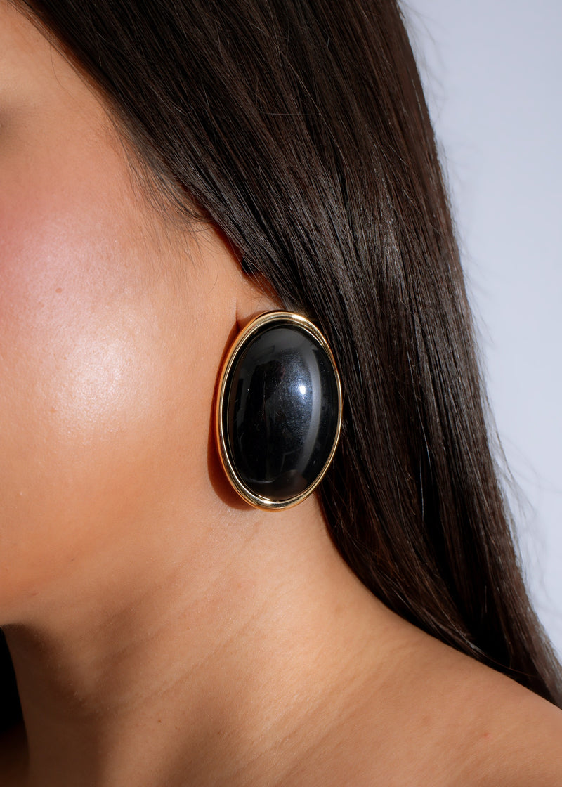 Eclipse Embrace Earrings Black