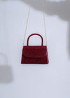  Stylish red handbag featuring Sparkle Allure rhinestones, perfect for adding glamour to any outfit