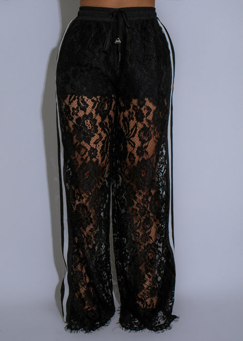 Shadow Luxe Lace Pant Black