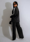 Stay on-trend with the Urban Edge Pant Set Black in a flattering silhouette