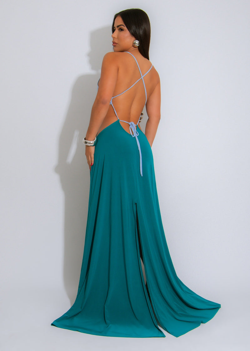 Sunset Tide Maxi Dress Blue