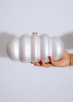 Sculpted Cloud Clutch White