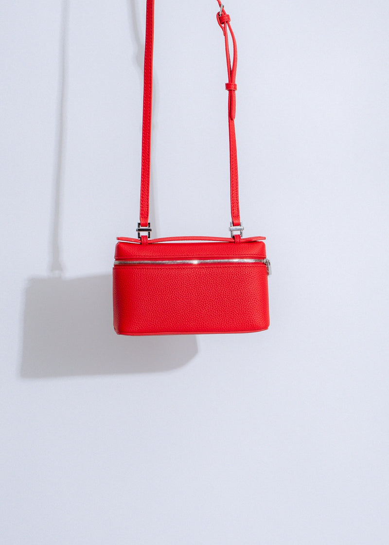 Stylish and practical City Sleek Crossbody Handbag Red in vibrant red color