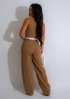  Fashionable and versatile brown pant set with sleek design and comfortable fit