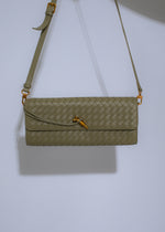 The Woven Grace Clutch Light Green