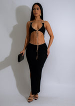 Endless Nocturnal Ribbed Maxi Dress Black: A stylish, comfortable, and versatile dress perfect for evening events