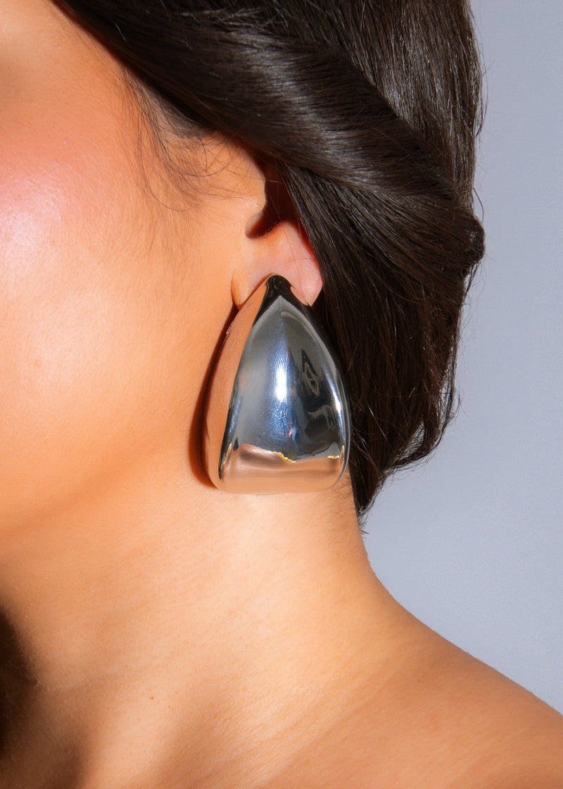 Luxe Teardrop Earrings Silver