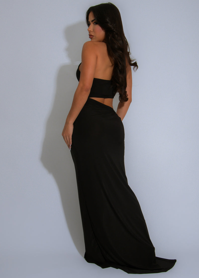 Obsidian Allure Maxi Dress Black