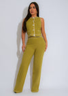 The Manhattan Knit Pant Set Green