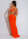 Solstice Radiance Ruched Maxi Dress Orange