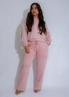 Serenity Lounge Cargo Pant Set Pink