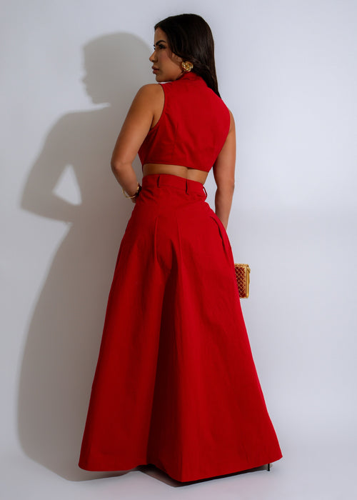 Sculpted Dream Maxi Dress Red