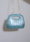 The Luxe Wave Clutch Blue