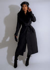 Stylish and elegant Regal Luxe Coat in classic black color, perfect for any occasion