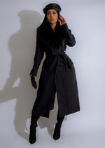 Stylish and elegant Regal Luxe Coat in classic black color, perfect for any occasion