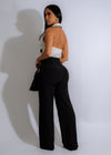 Elegance Fusion Tweed Pant Set Black featuring a chic and elegant look for any occasion