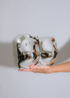 The Mirage Bust Clutch Silver