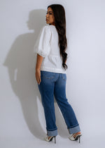 Front view of the Always Sweet Top White t-shirt, perfect for casual wear