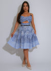 Sending My Love Rhinestones Mini Dress Blue