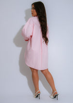 Effortless Chic Shirt Mini Dress Pink