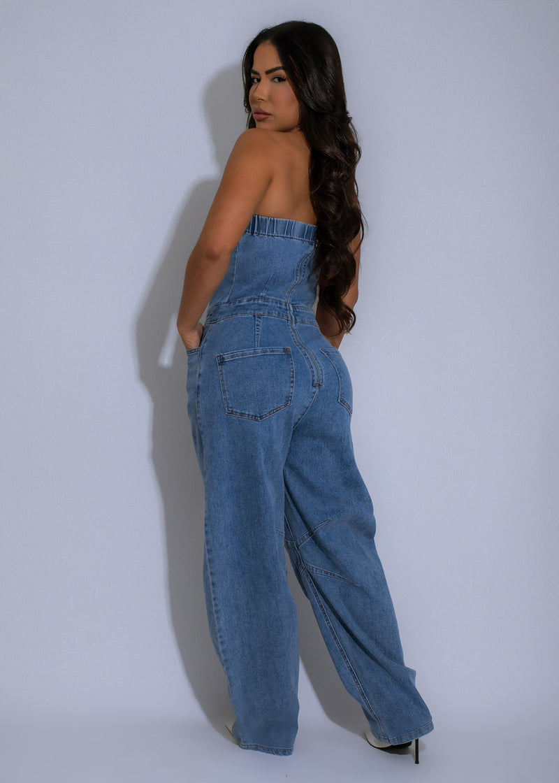 Urban Frame Barrel Jumpsuit Denim