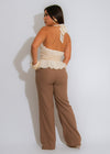 Boho Tides Crochet Long Top Nude