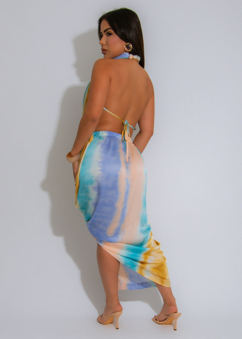 Ocean Drift Midi Dress Yellow