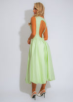 The Whispering Willow Midi Dress Green