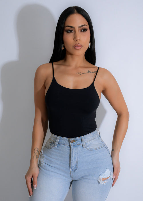 Black Simplicity Charm Crop Top featuring a stylish and comfortable design