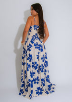 The Pacific Breeze Floral Skirt Set Blue