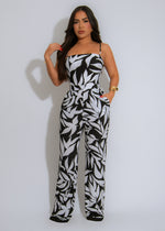 Abstract Motion Jumpsuit Black