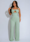 Luxe Braided Halter Jumpsuit Green