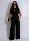 Stylish and elegant Empire Of Sophistication Pant Set in Black, perfect for formal occasions and events 