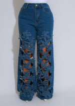 The Bloom Effect Floral Jeans Denim