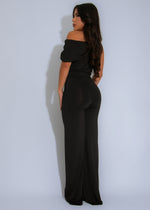 Regal Drape Jumpsuit Black