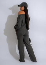  Soft and Warm Sweater Pant Set in Grey - Ideal for Chilly Days and Nights