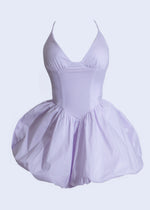 Lilac Whisper Babydoll Mini Dress Purple* featuring delicate lace detailing and adjustable spaghetti straps for a comfortable fit 