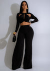 Rosso Serenity Pant Set Black in luxurious soft and stretchy fabric