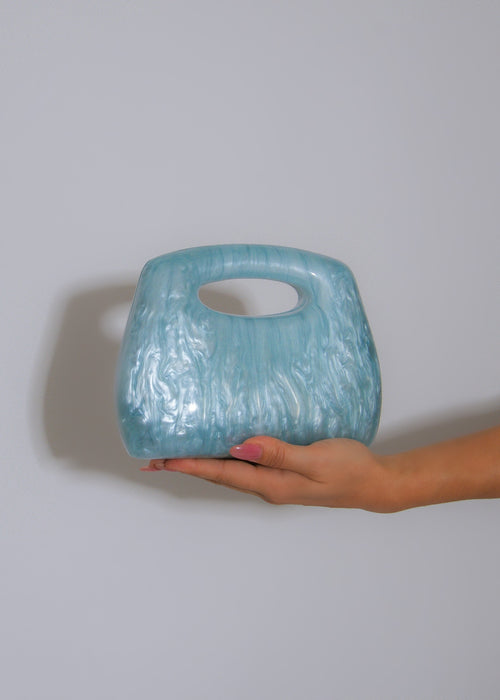 The Luxe Wave Clutch Blue