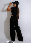 That Girl Stripes Pants Black - Stylish and comfortable option