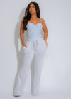 The Illusionist Ribbed Pant Set Blue