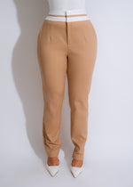 Midnight Stride Pants Nude - Side view, breathable material, comfortable fit