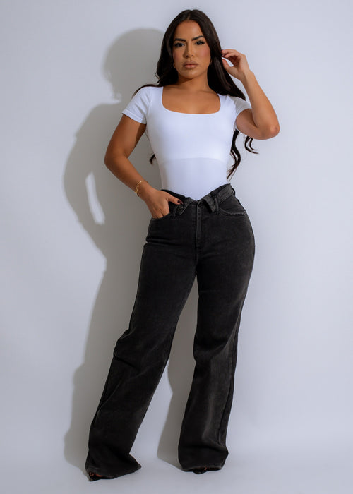 Vintage Wash High Rise Jeans Black for a sleek and stylish look